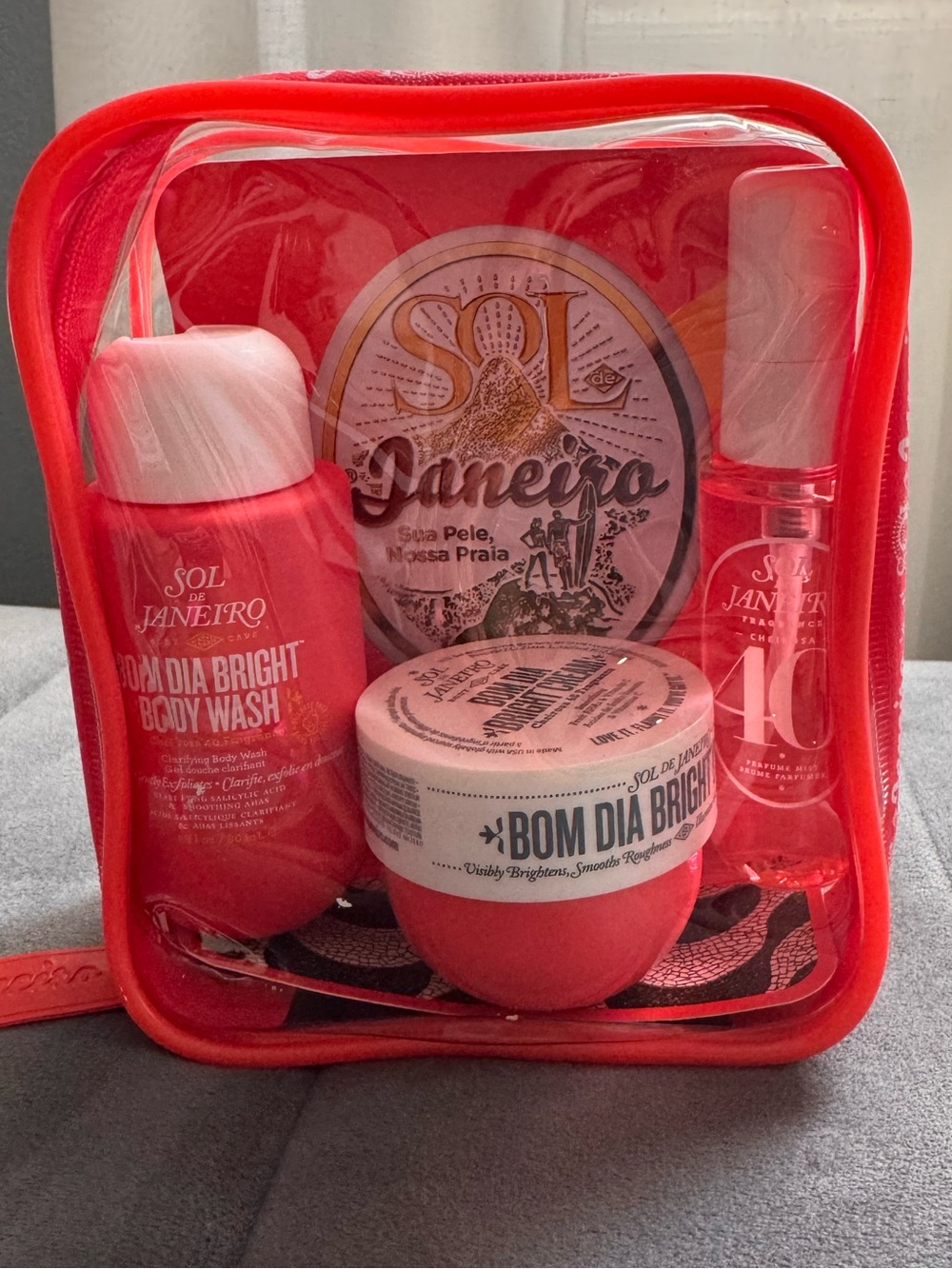 Sol de Janeiro Pink Bom Dia Bright Bath & Body Travel Set